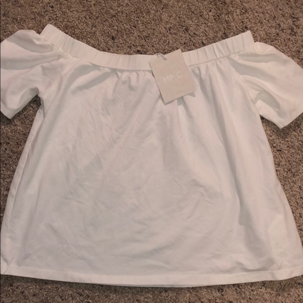 White off the shoulder top